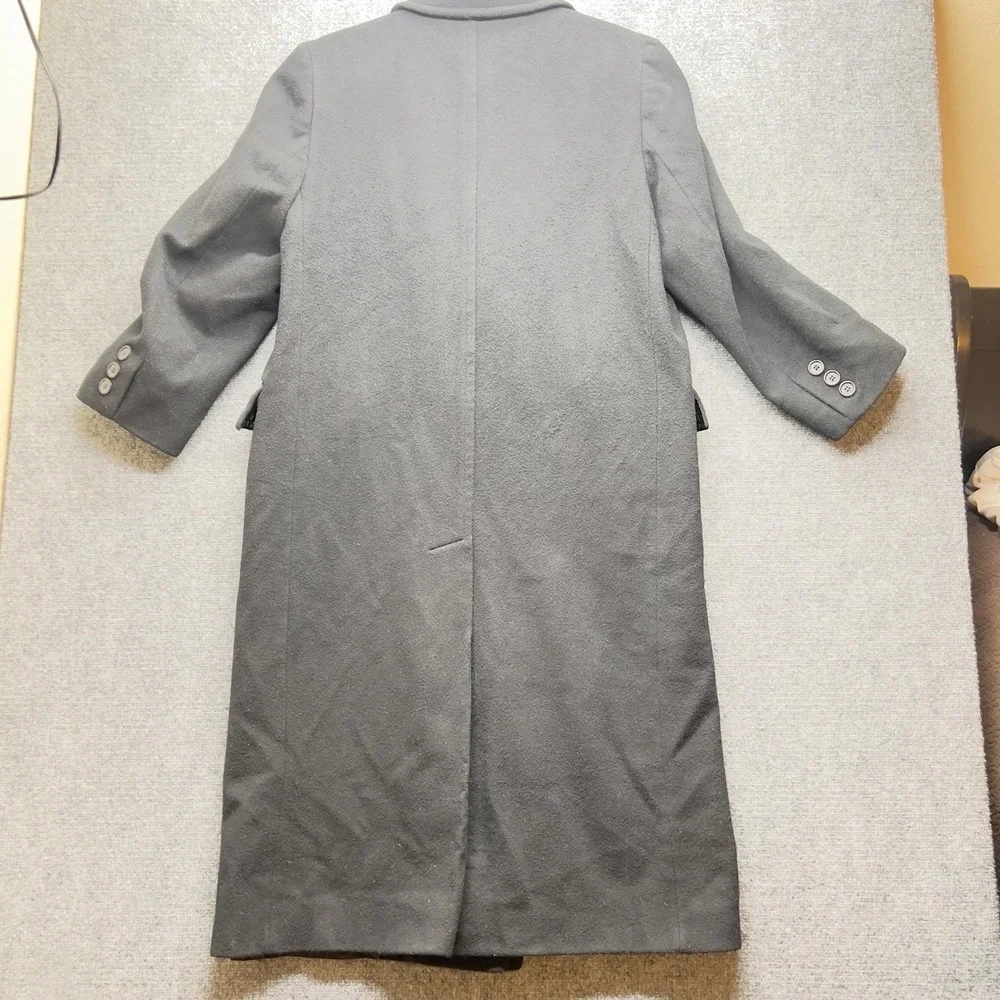 Vintage Evan Picone Black Wool Blend‎ Coat Size 12 Alpaca Mohair Minimalist
